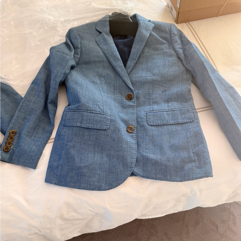 Crewcuts Blue Denim-Look Kids Blazer